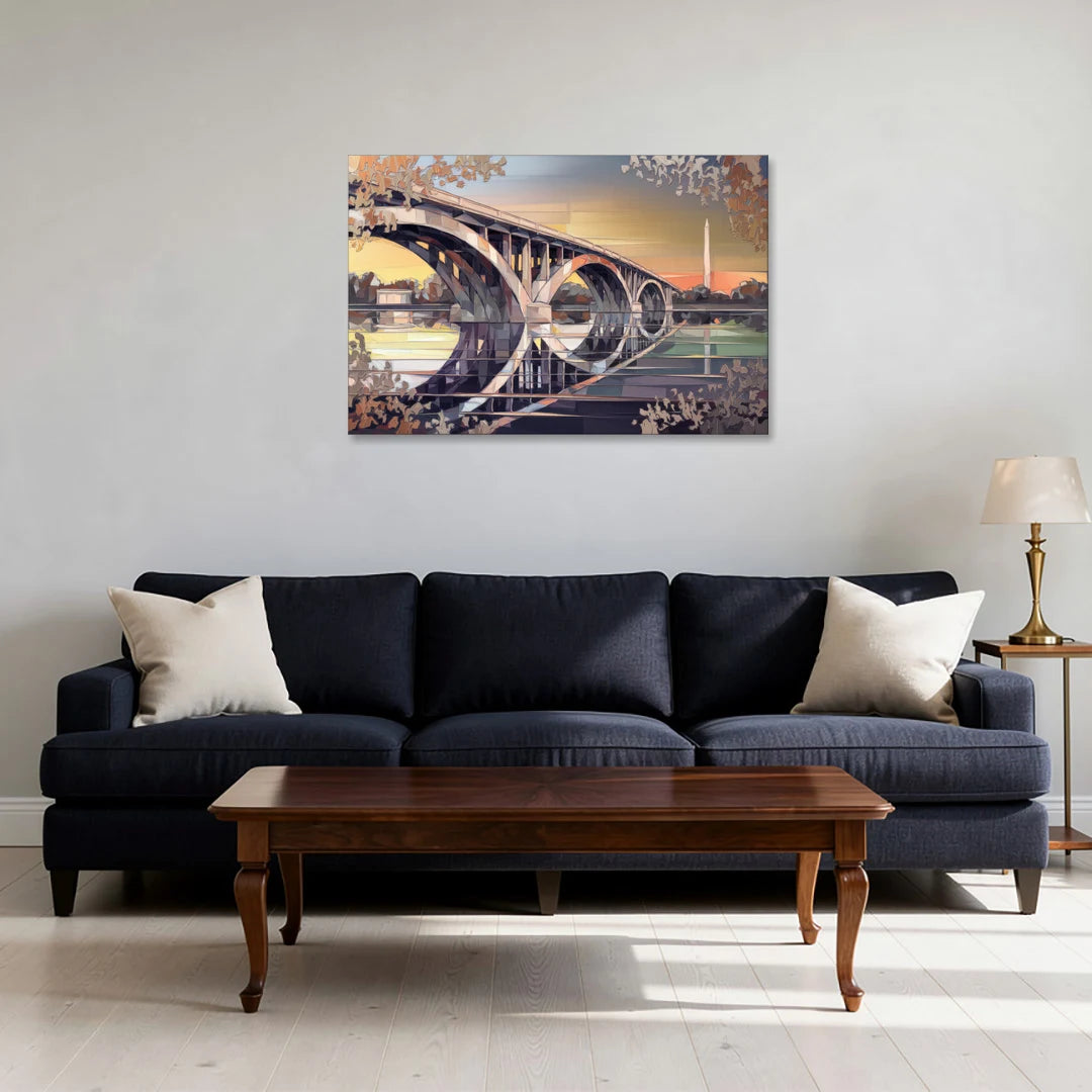 Arlington Memorial Bridge - Canvas Wall Art - Sofa - 36x24