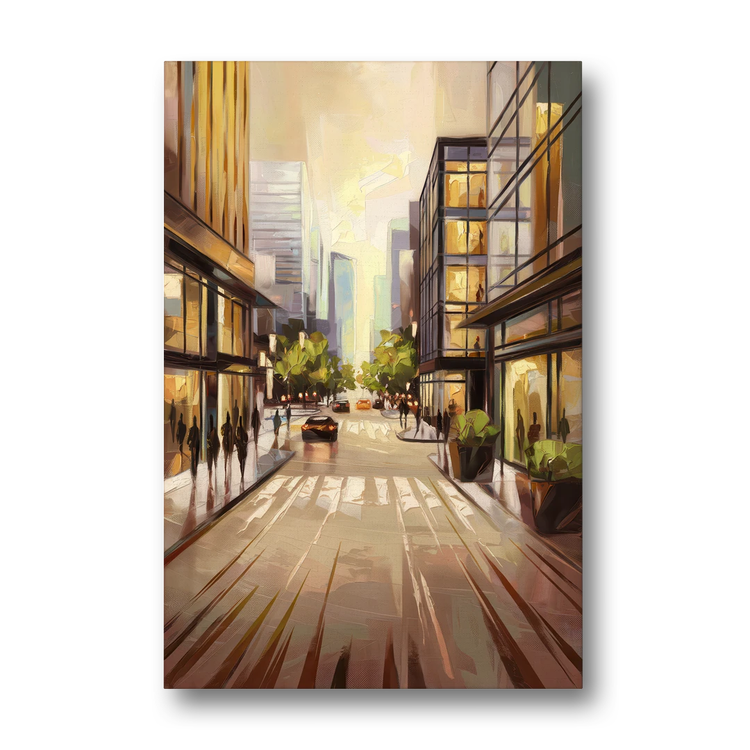 Arlington Urban Streets - Canvas Wall Art - Front