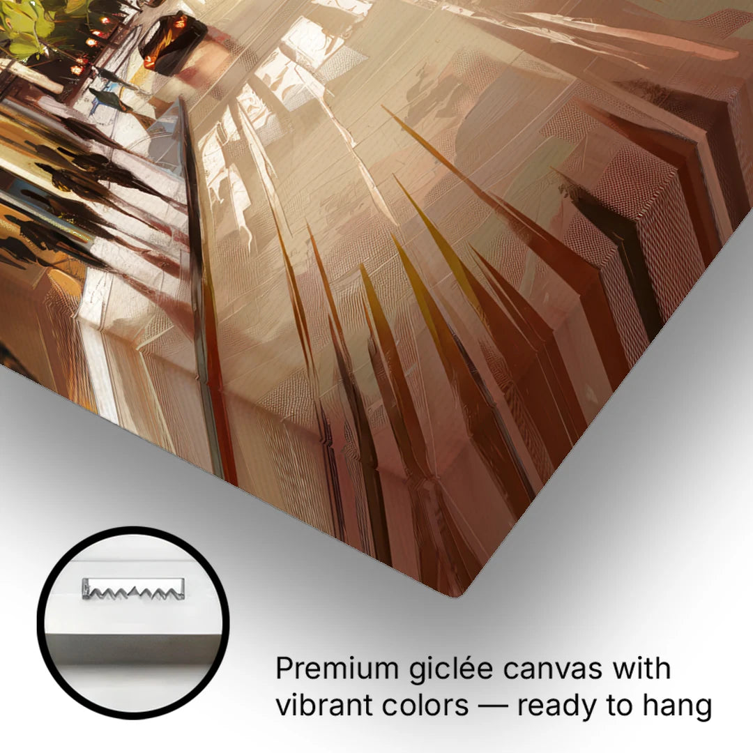 Arlington Urban Streets - Canvas Wall Art - Gallery Wrap Corner