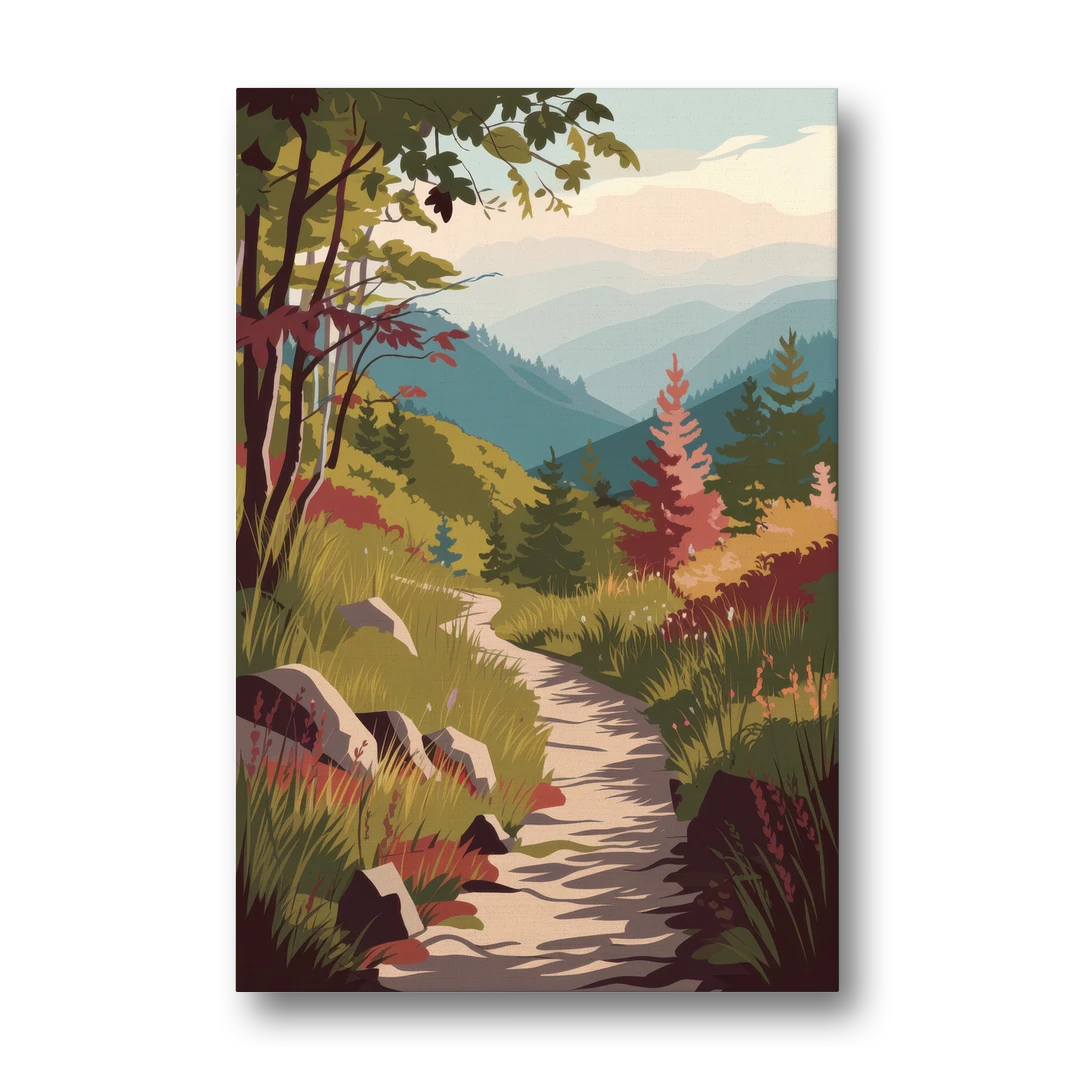 Asheville Appalachian Trail Views - Canvas Wall Art - Front