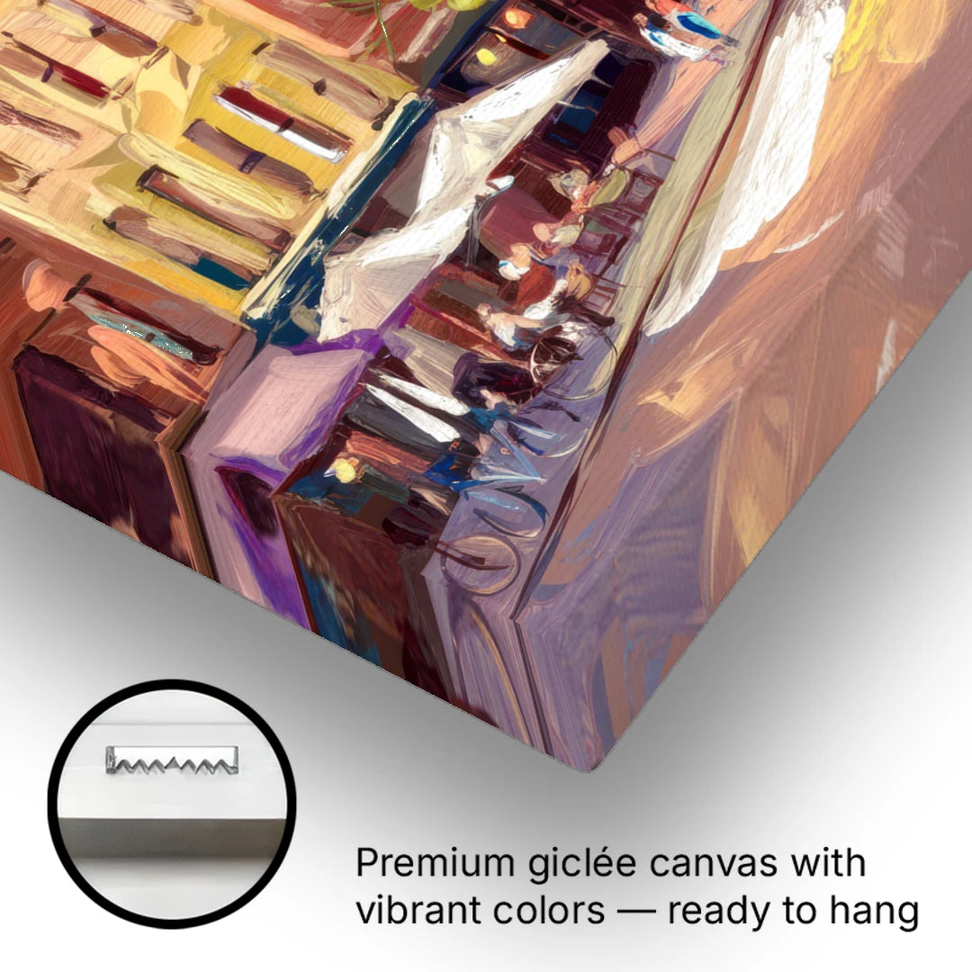 Asheville Downtown Landmarks - Canvas Wall Art - Gallery Wrap Corner