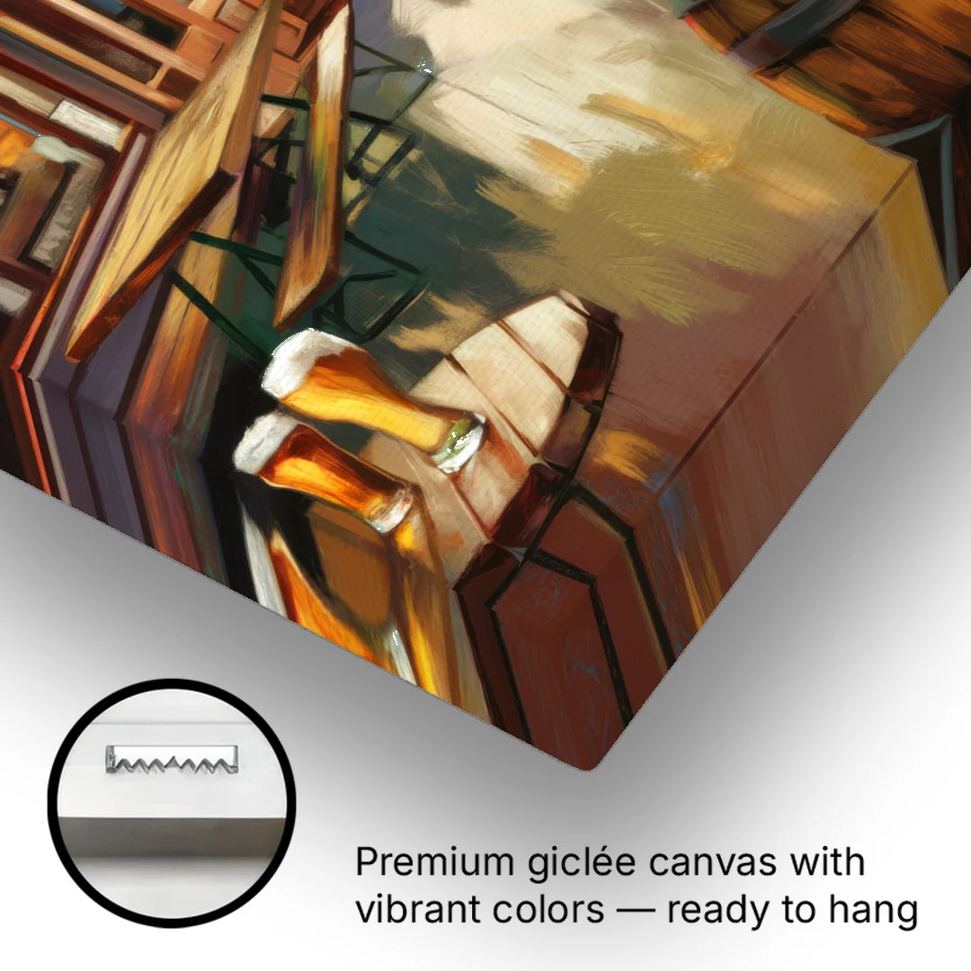 Asheville Local Brewery District - Canvas Wall Art - Gallery Wrap Corner