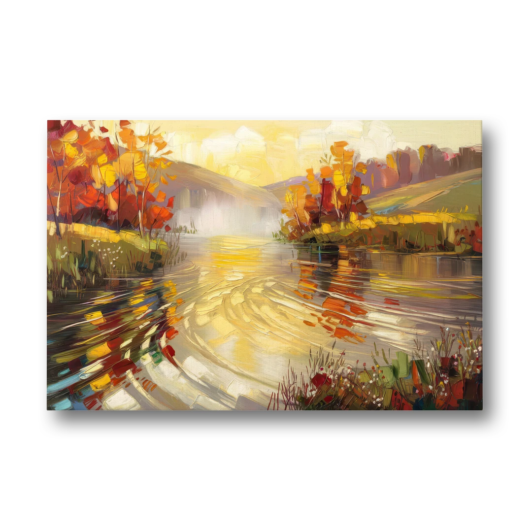 Asheville Riverfront Serenity - Canvas Wall Art - Front