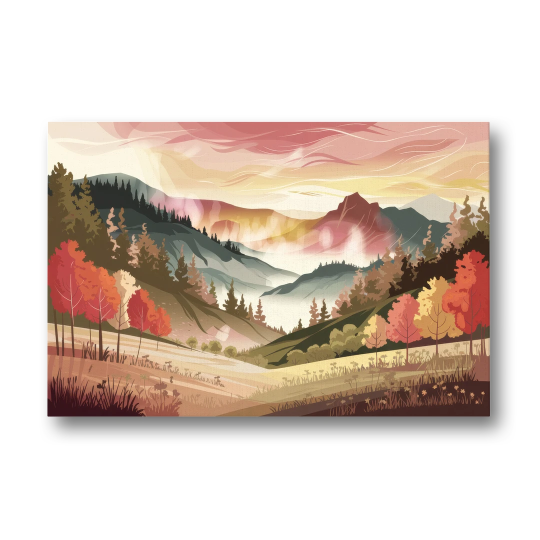 Asheville Smoky Mountain Sunrise - Canvas Wall Art - Front