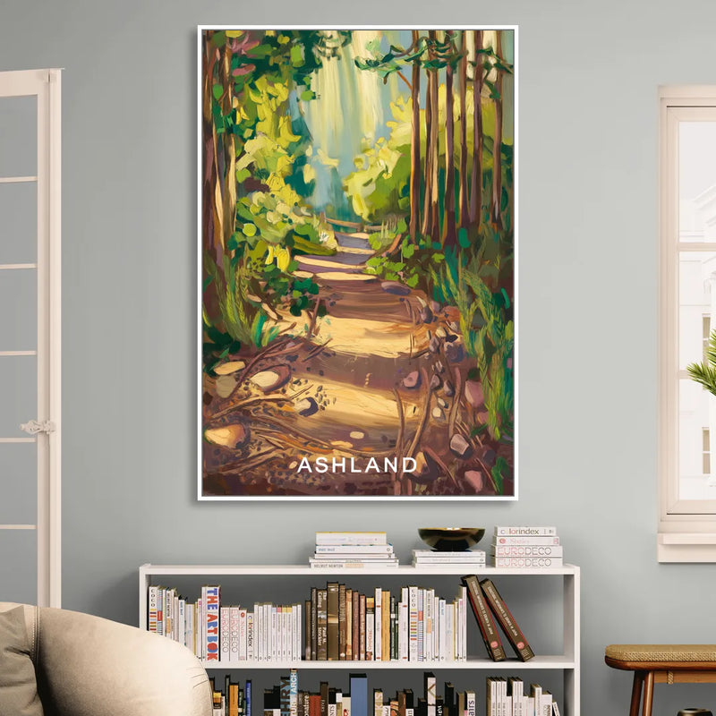 Ashland Hiking Paths Sitting Room - White Canvas Wall Art