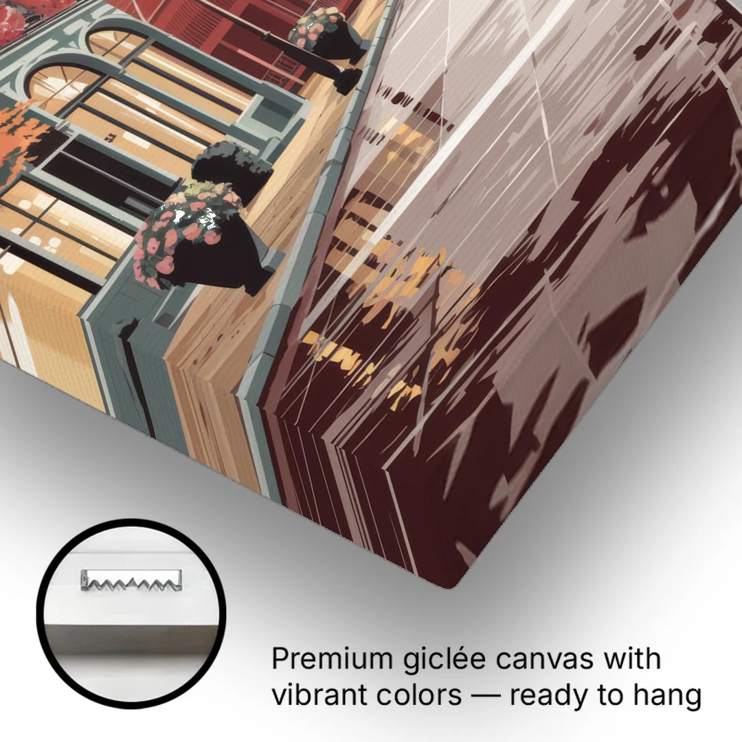 Ashland Historic Downtown - Canvas Wall Art - Gallery Wrap Corner