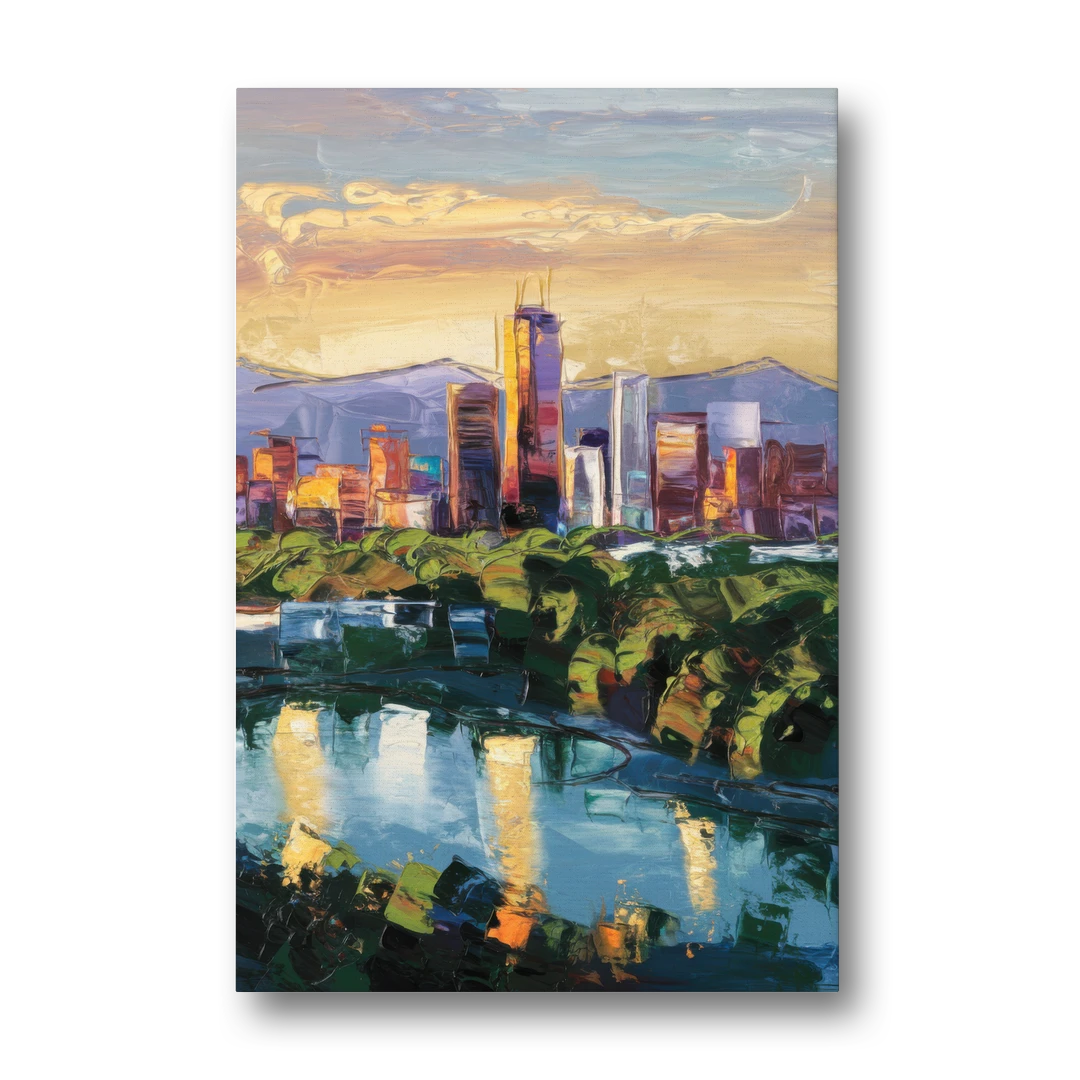 Ashland Skyline at Sunset - Canvas Wall Art - Front