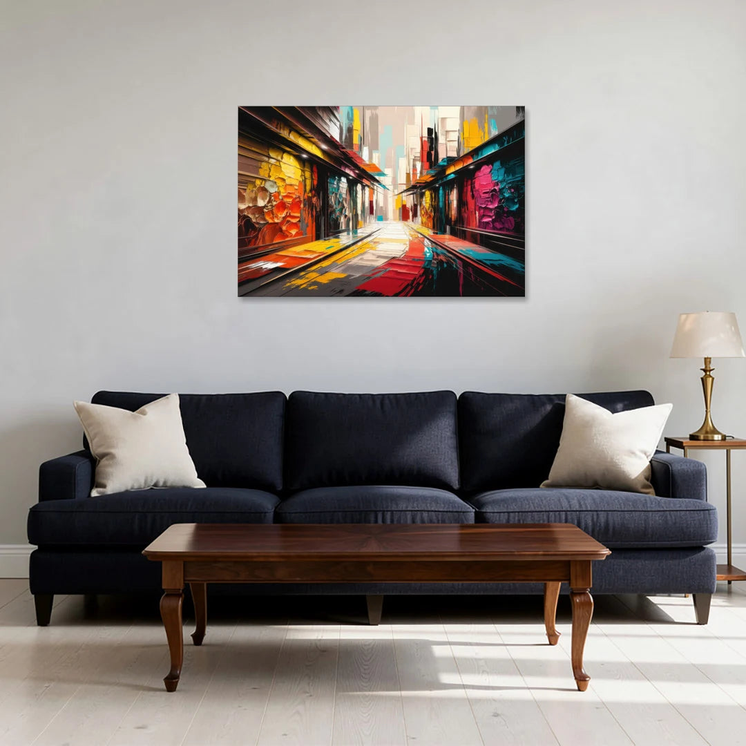 Ashland Street Art Vibes - Canvas Wall Art - Sofa - 36x24