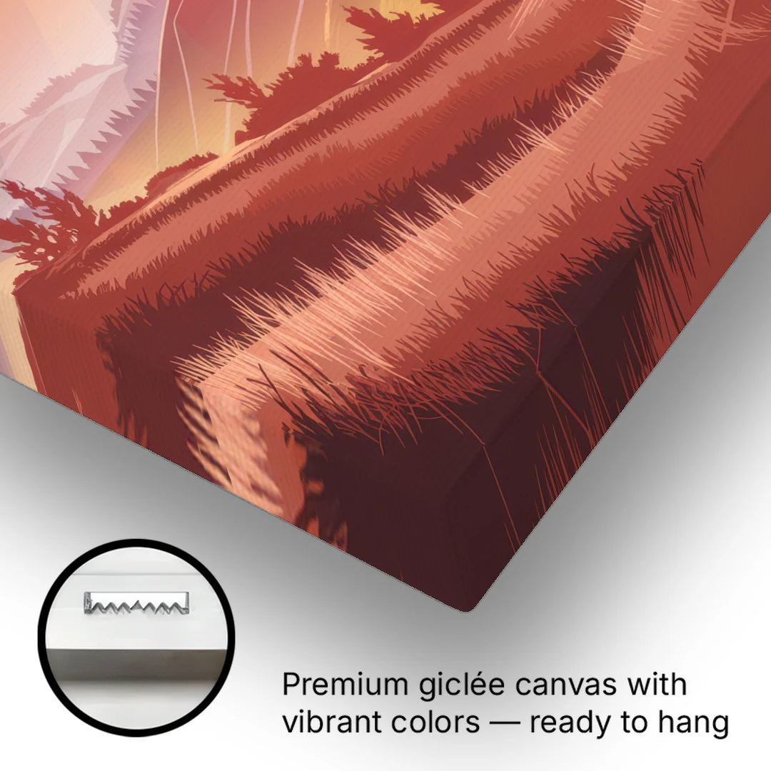 Ashland Sunrise Over Hills - Canvas Wall Art - Gallery Wrap Corner