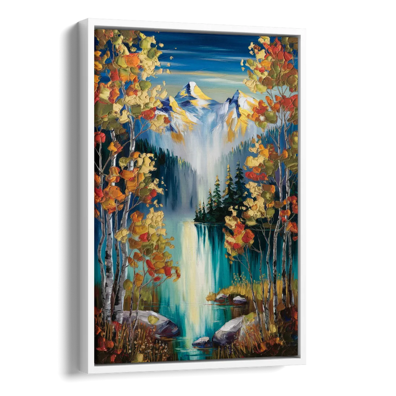 Aspen Alpine Serenity Side - White Canvas Wall Art
