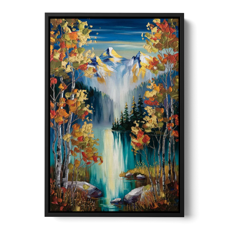 Aspen Alpine Serenity Front - Black Canvas Wall Art