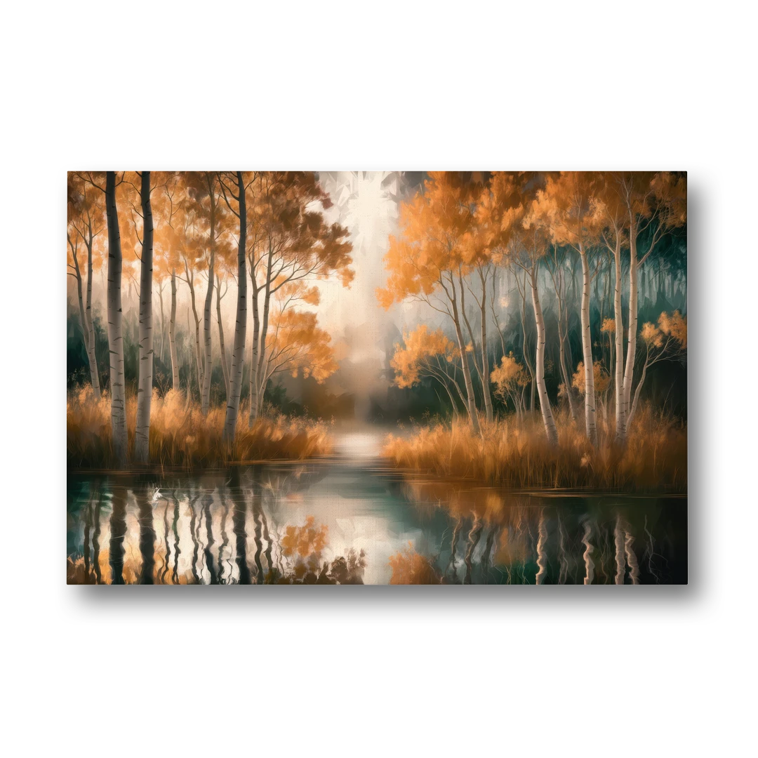 Aspen Forest Reflections - Canvas Wall Art - Front