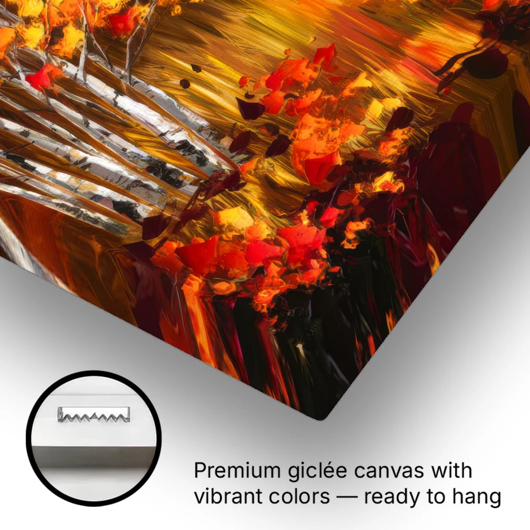 Aspen Forest in Autumn - Canvas Wall Art - Gallery Wrap Corner