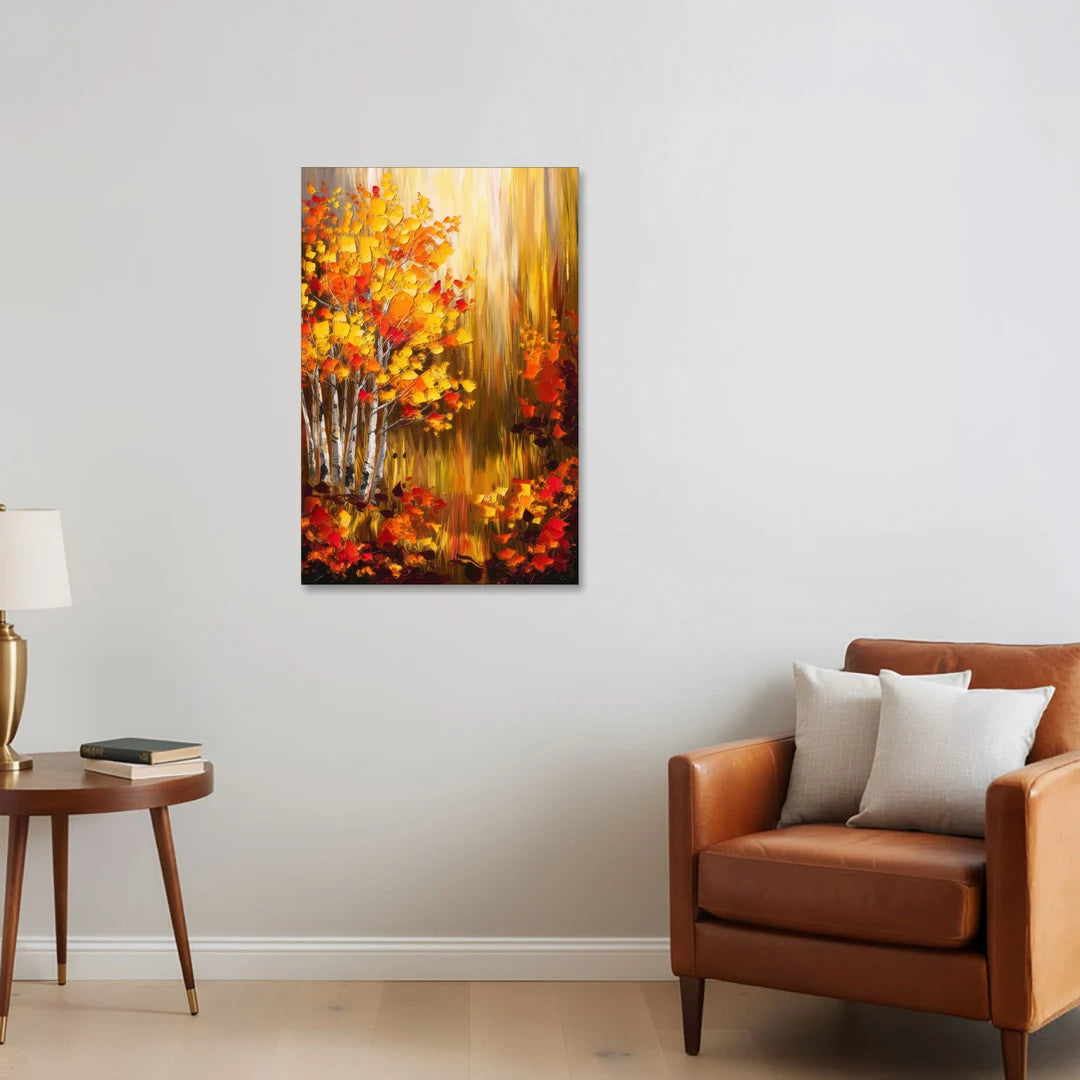 Aspen Forest in Autumn - Canvas Wall Art - Sofa - 24x36