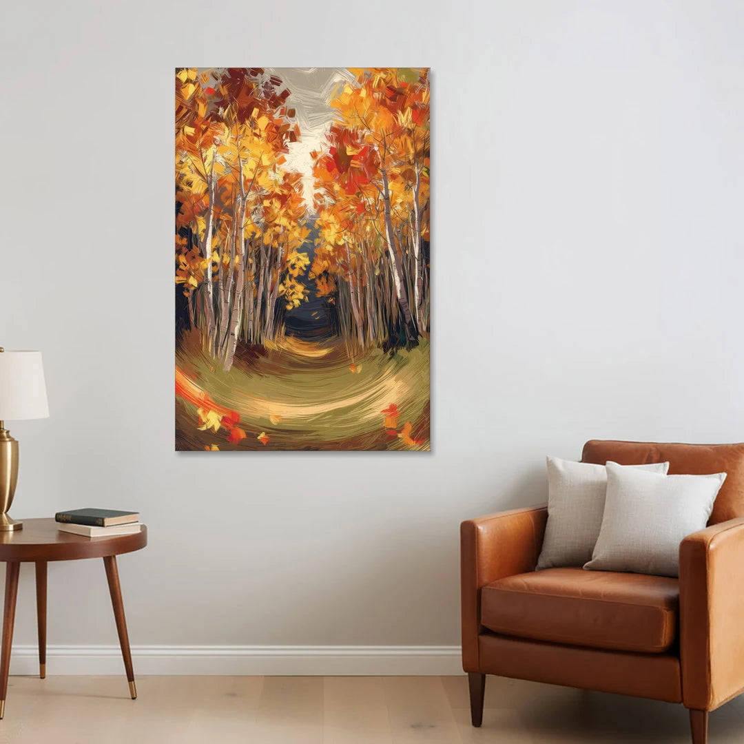 Aspen Quaking Leaves - Canvas Wall Art - Sofa - 32x48