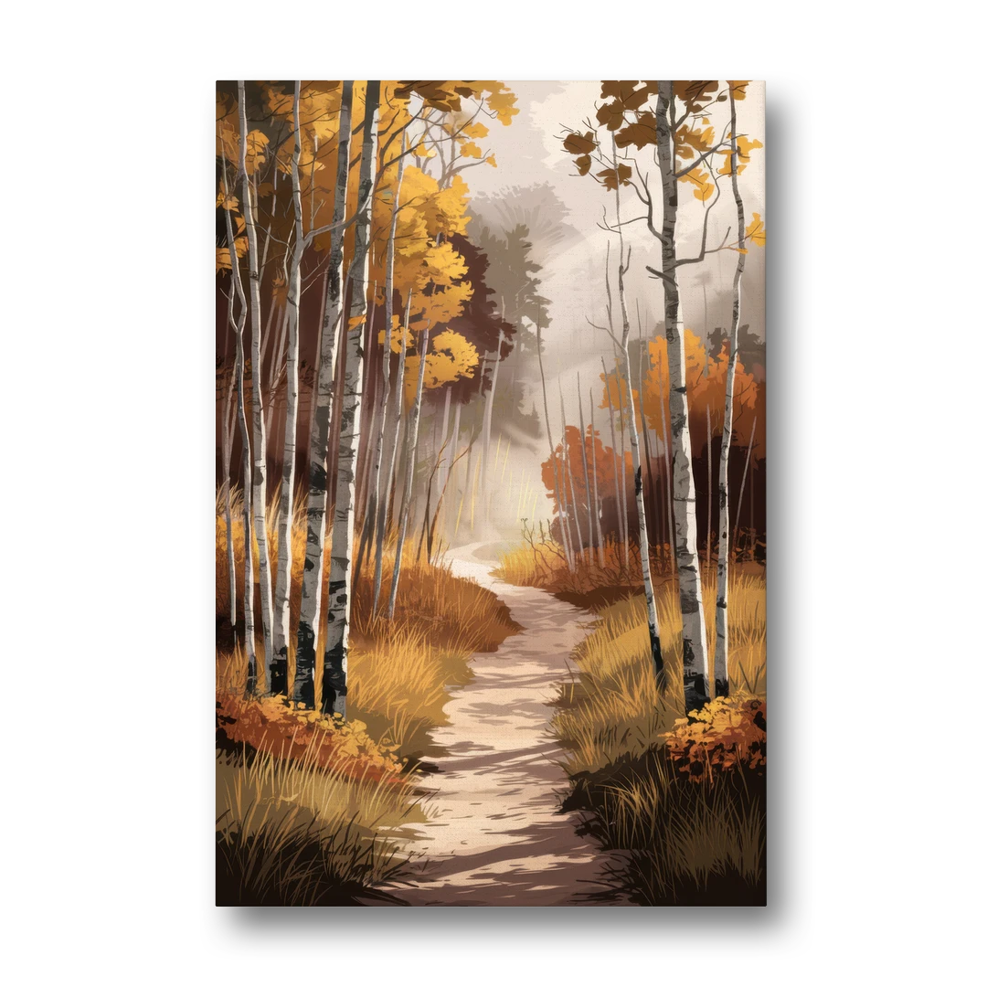 Aspen Serene Forest Path - Canvas Wall Art - Front