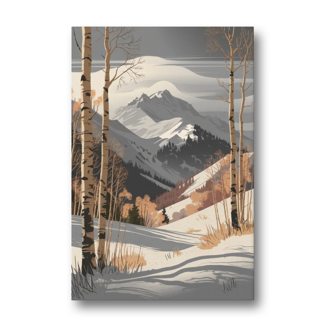 Aspen Snowy Peaks - Canvas Wall Art - Front