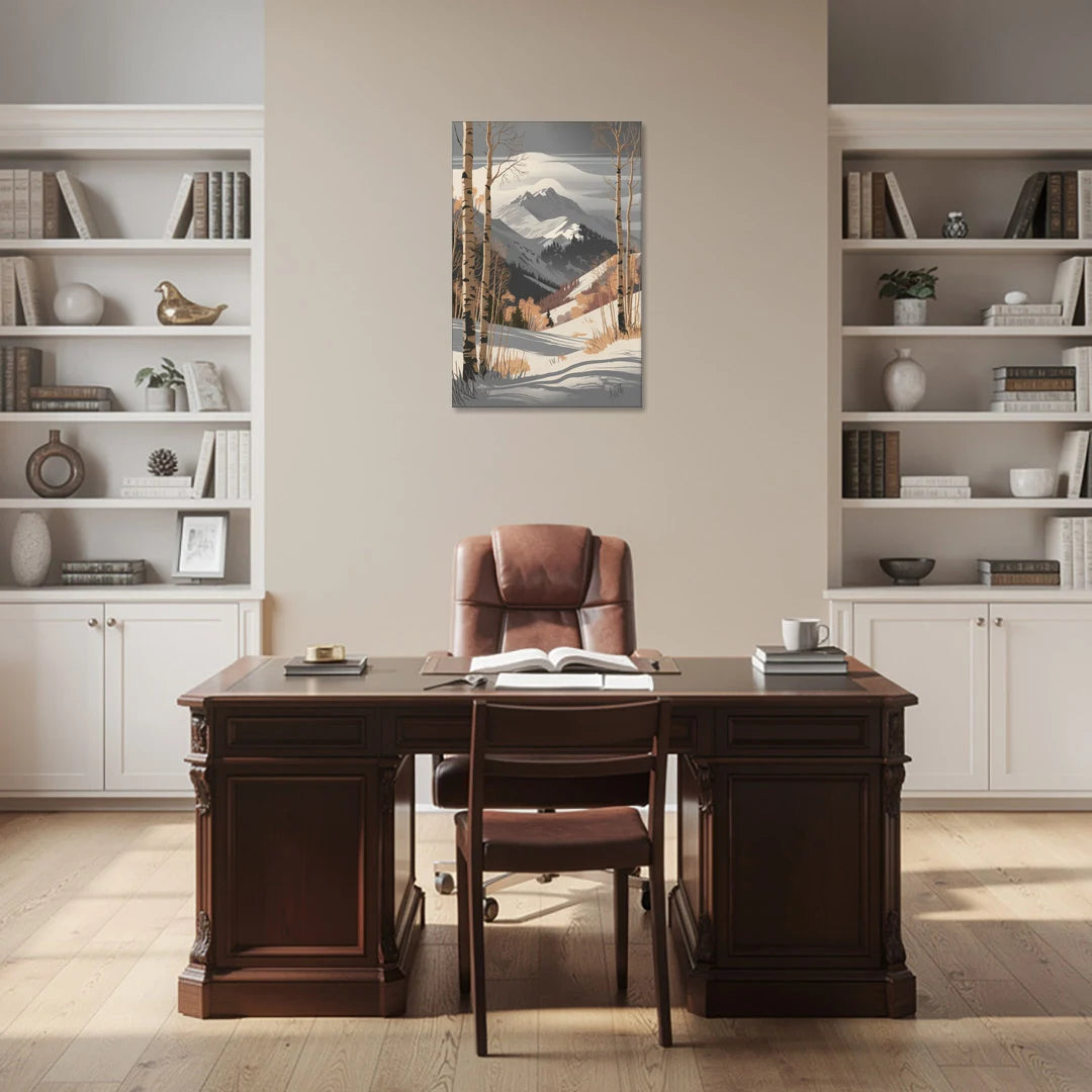Aspen Snowy Peaks - Canvas Wall Art - Office - 24x36