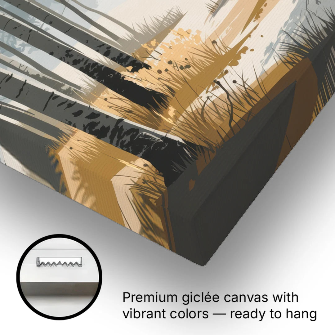 Aspen Tranquil Woodland - Canvas Wall Art - Gallery Wrap Corner