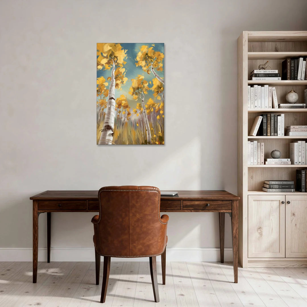 Aspen Tree Canopy - Canvas Wall Art - Office - 24x36