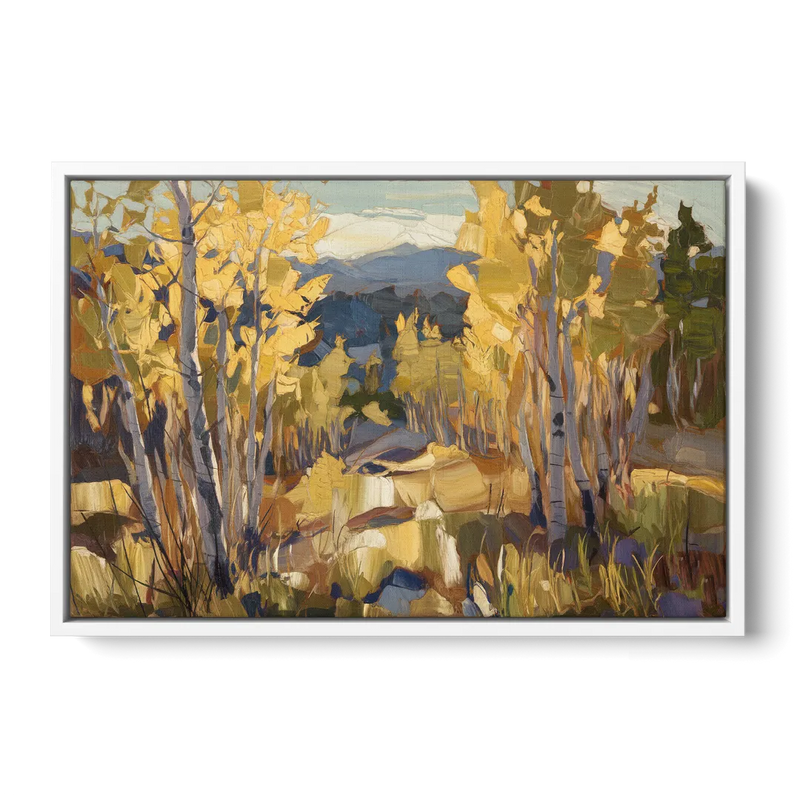 Aspen Wilderness Beauty Front - White Canvas Wall Art