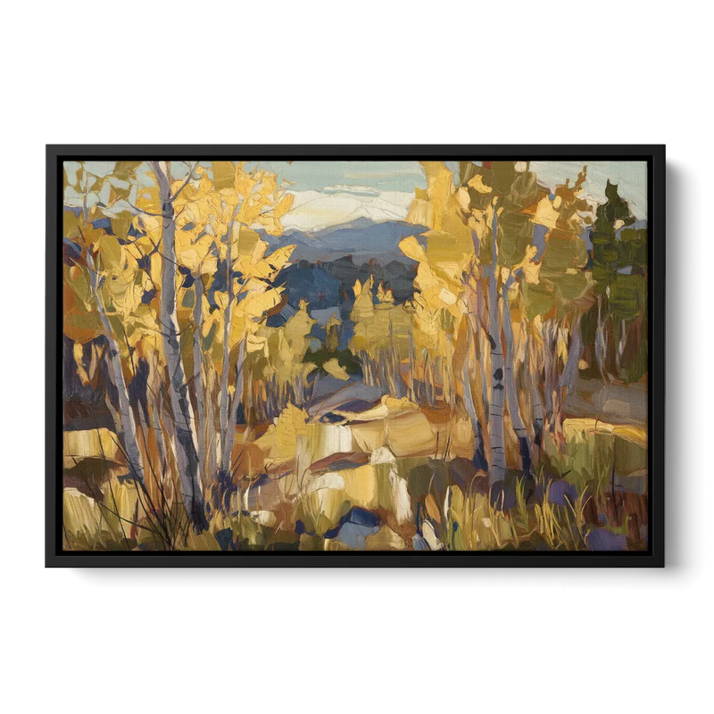 Aspen Wilderness Beauty Front - Black Canvas Wall Art