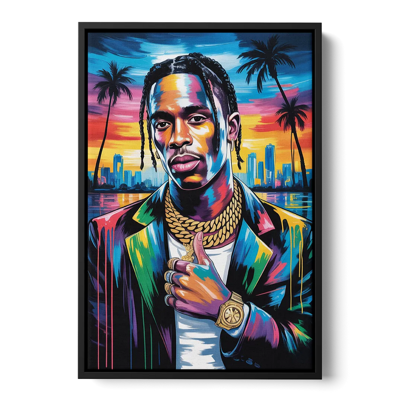 Astro Vision 2.0 Front - Black Canvas Wall Art