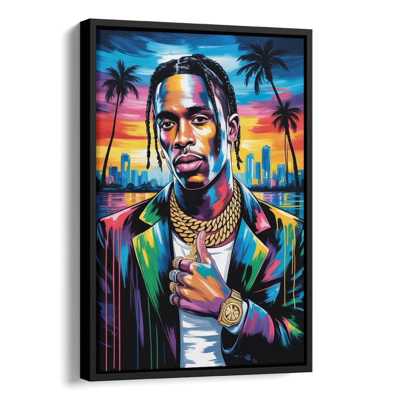 Astro Vision 2.0 Side - Black Canvas Wall Art