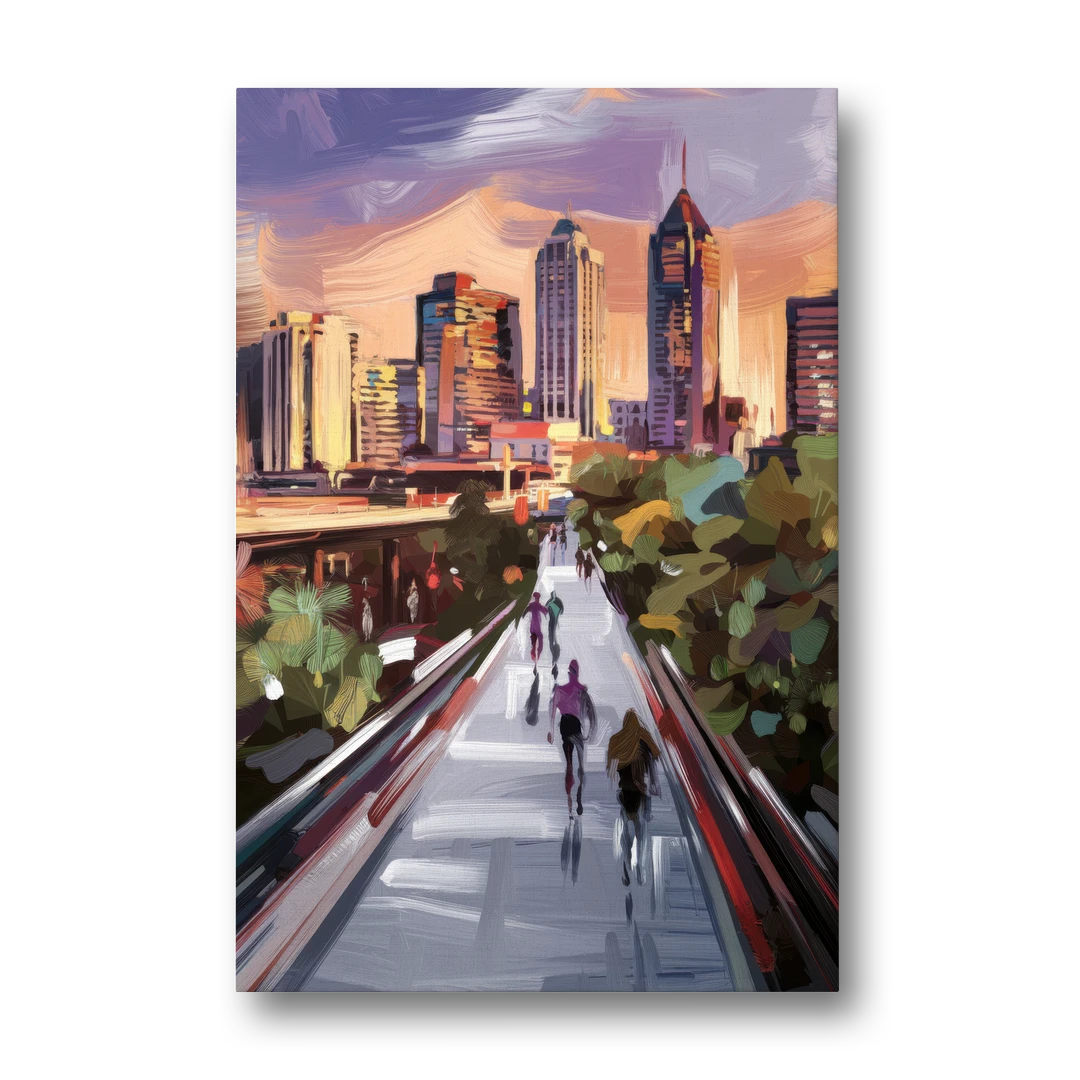 Atlanta Beltline Artwork - Canvas Wall Art - Front