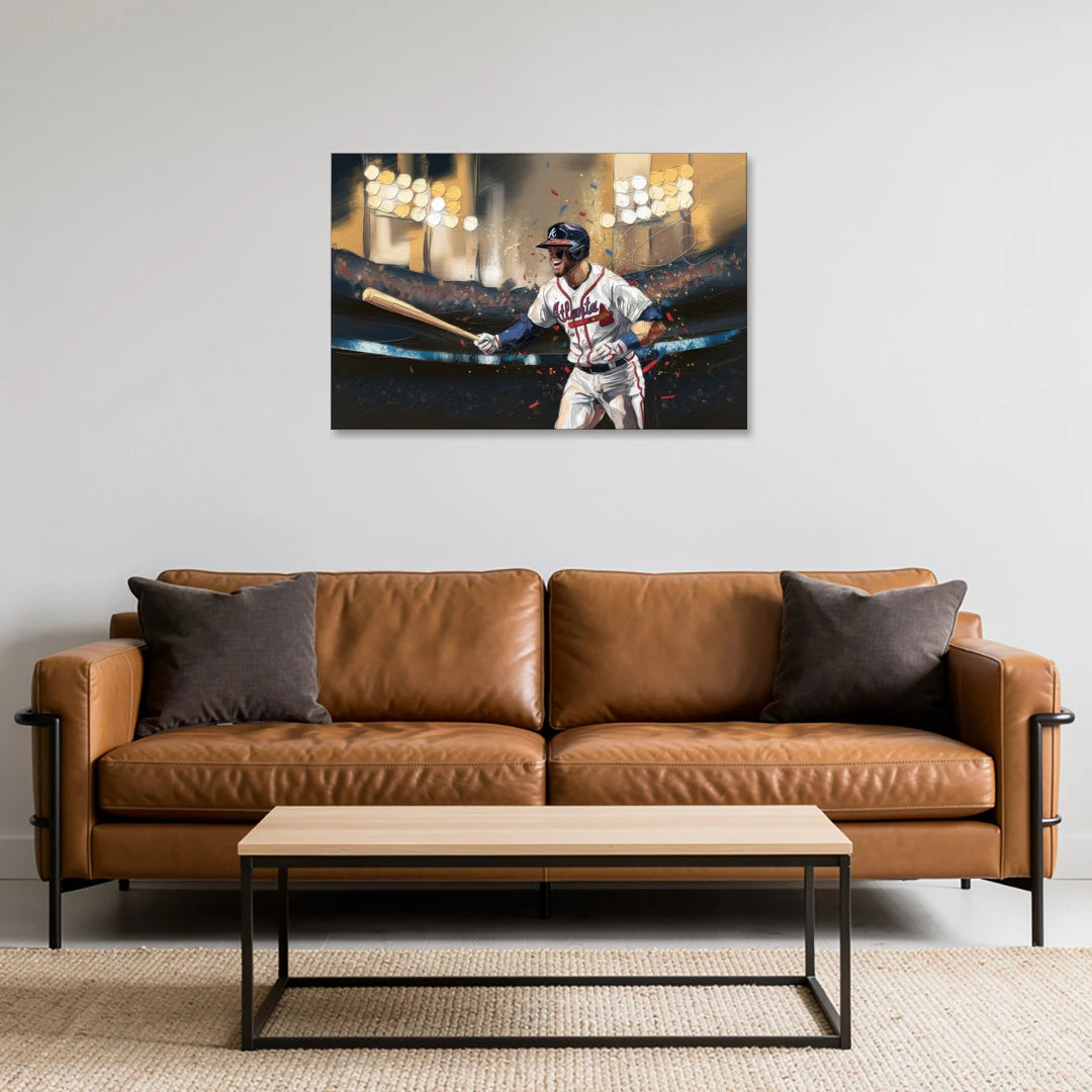 Atlanta Braves World Series Celebration - Canvas Wall Art - Sofa - 36x24