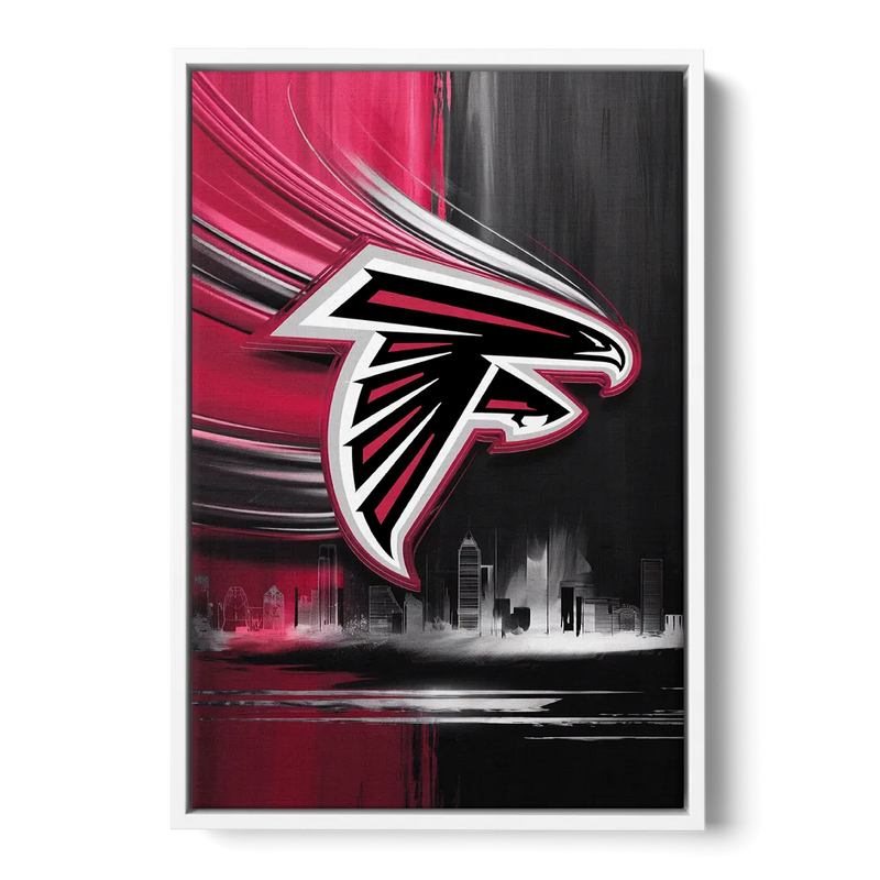 Atlanta Falcons Fans Tribute Front - White Canvas Wall Art