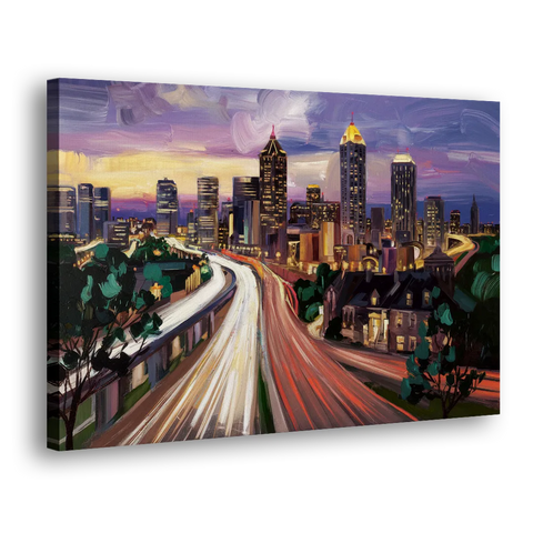 Atlanta Historic Neighborhoods - Canvas Wall Art