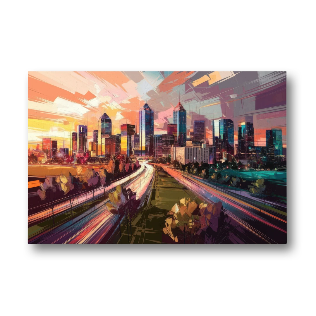 Atlanta Midtown Skyline - Canvas Wall Art - Front