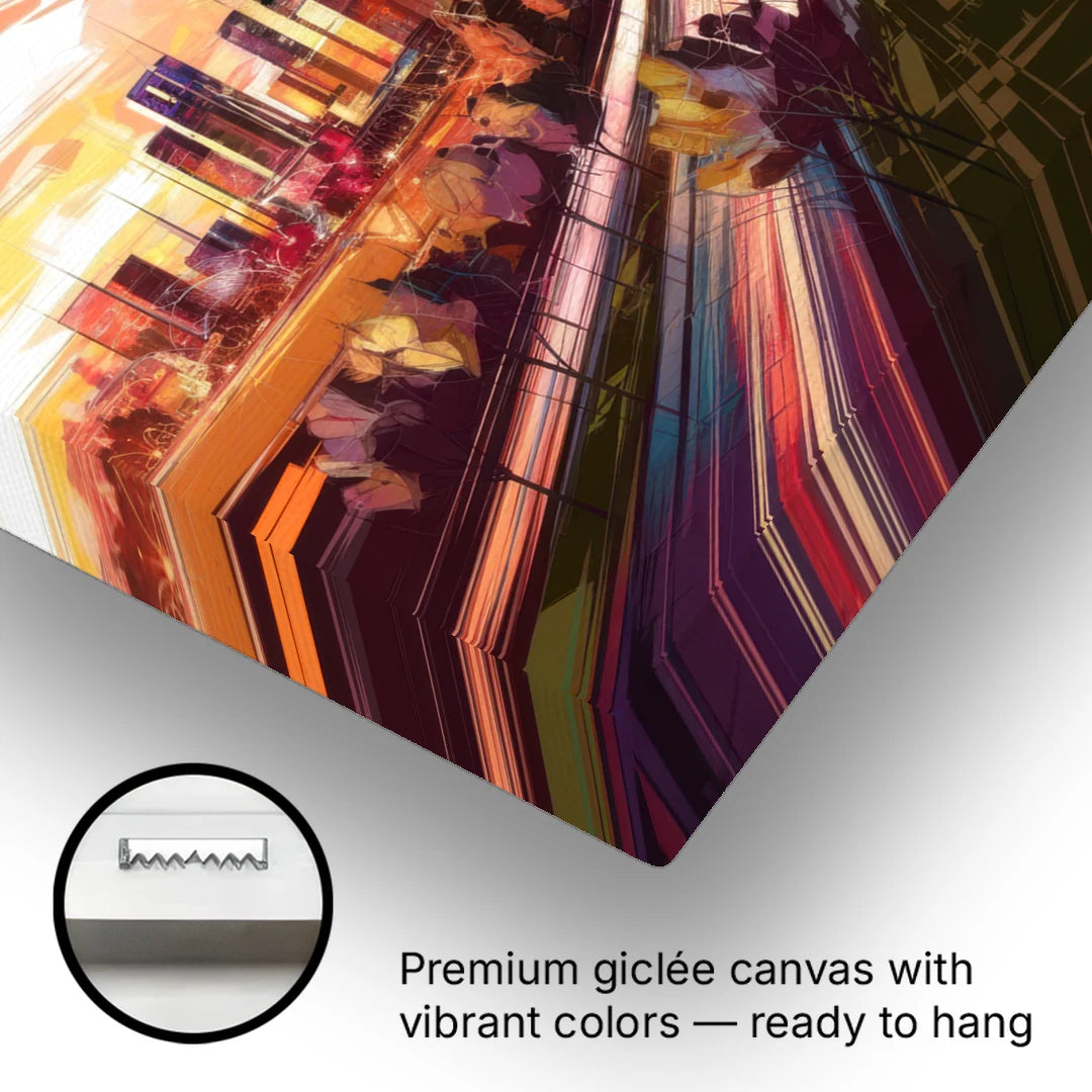Atlanta Midtown Skyline - Canvas Wall Art - Gallery Wrap Corner