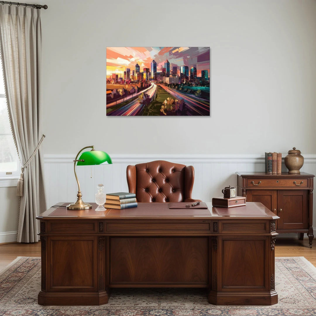 Atlanta Midtown Skyline - Canvas Wall Art - Office - 36x24