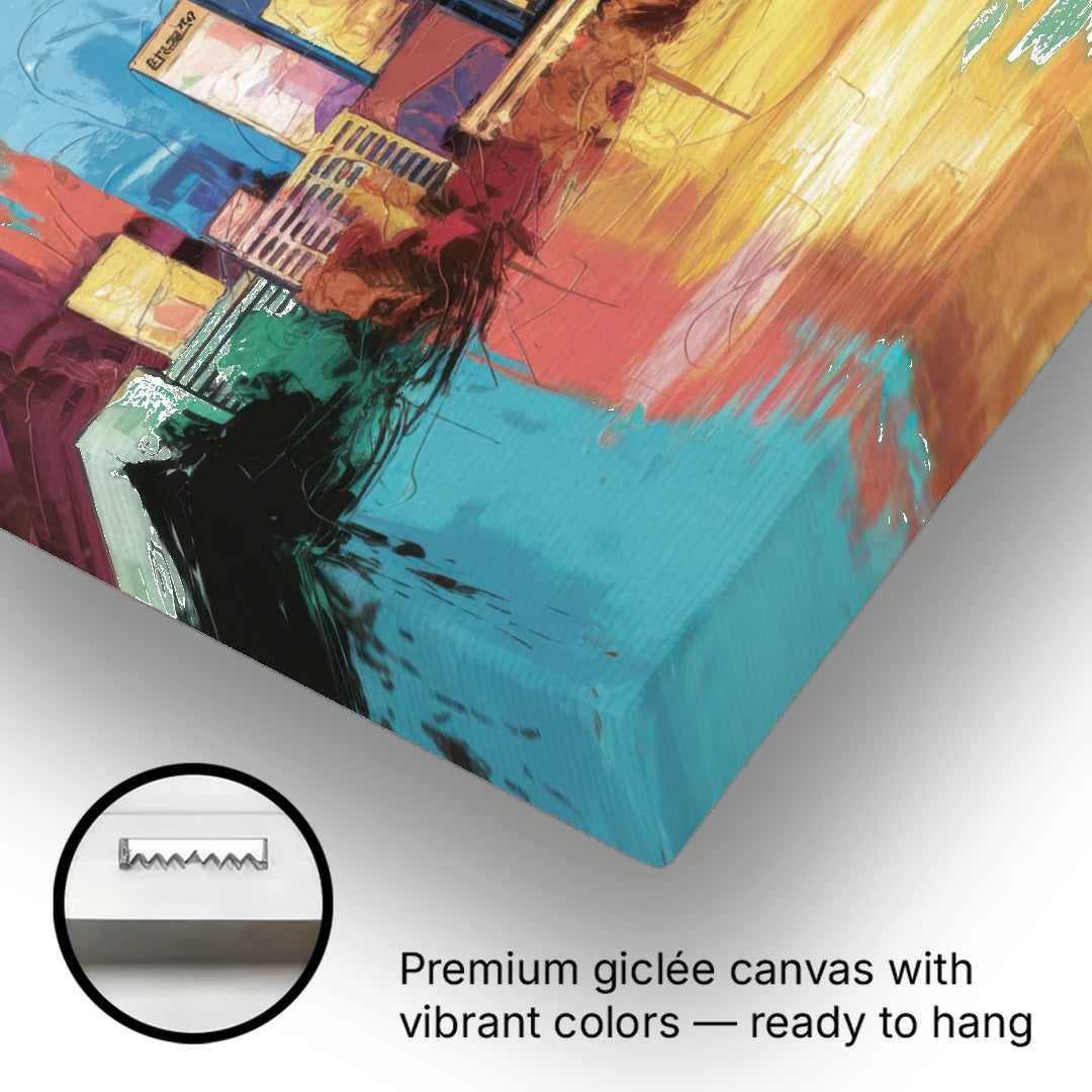 Atlanta Skyline Panoramic View - Canvas Wall Art - Gallery Wrap Corner