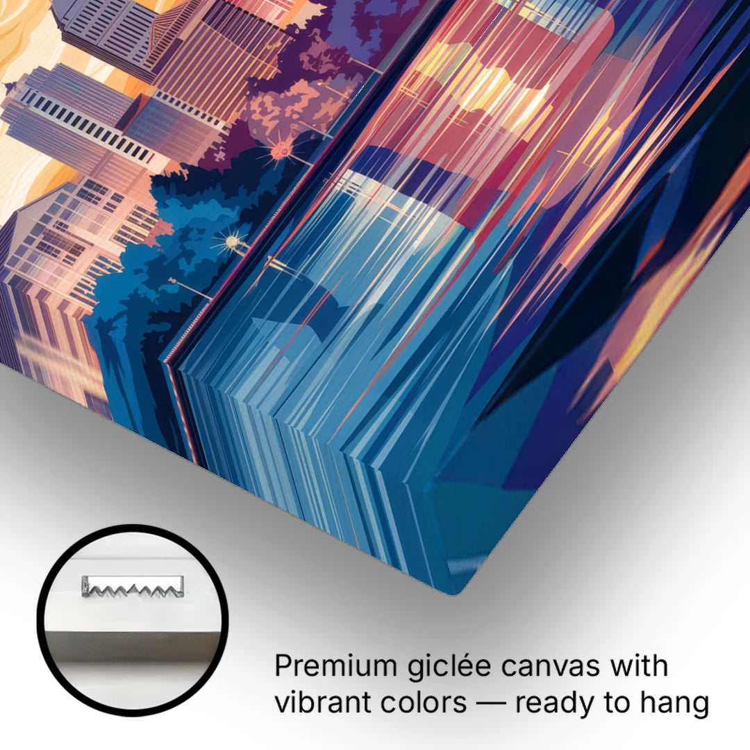Atlanta Street Photography - Canvas Wall Art - Gallery Wrap Corner
