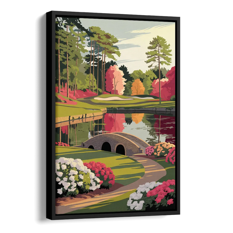 Augusta Golf Heritage Tribute Side - Black Canvas Wall Art
