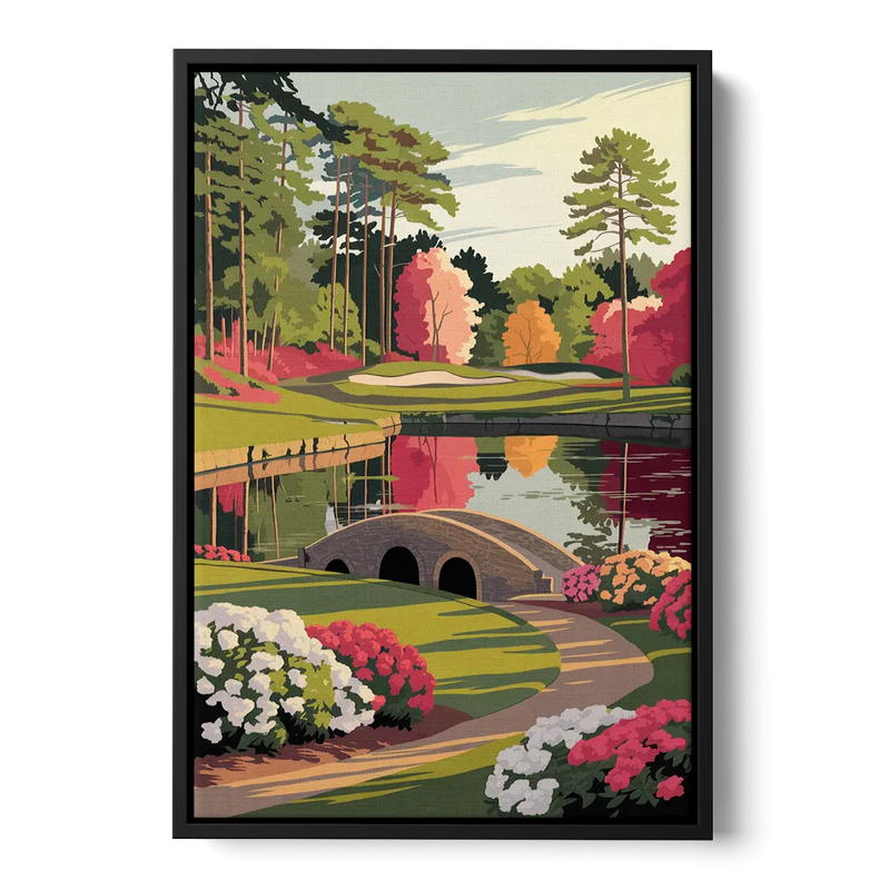 Augusta Golf Heritage Tribute Front - Black Canvas Wall Art