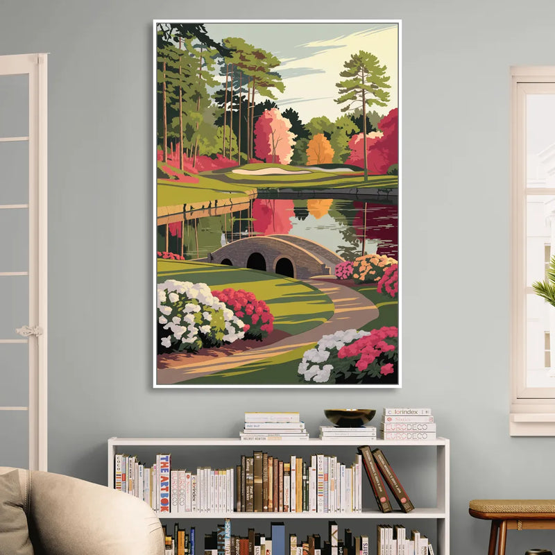 Augusta Golf Heritage Tribute Living Room - White Canvas Wall Art