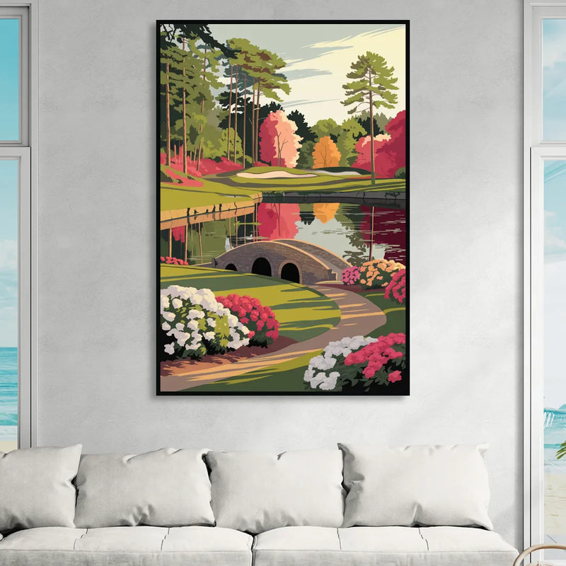 Augusta Golf Heritage Tribute Sitting Room - Black Canvas Wall Art