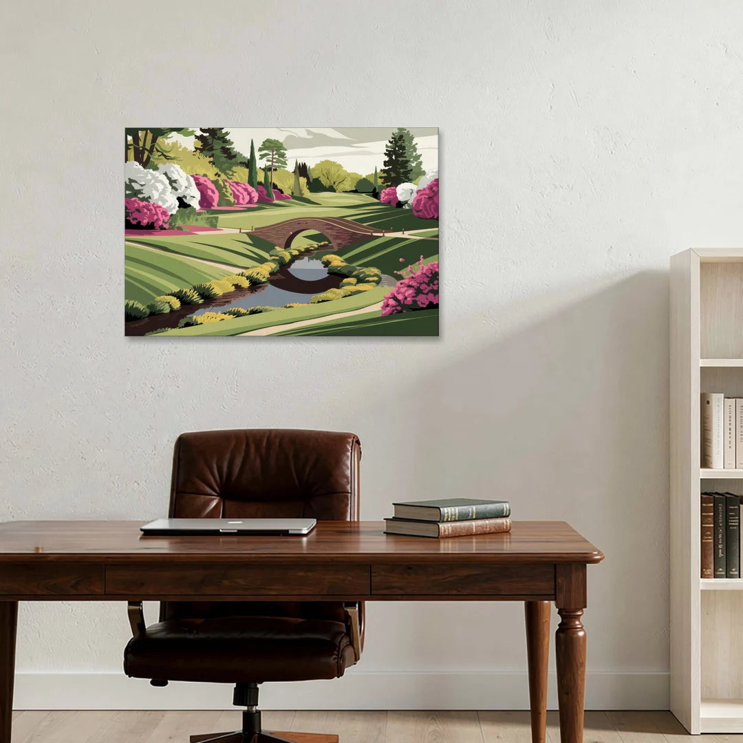 Augusta National Green Landscape - Canvas Wall Art - Office - 36x24