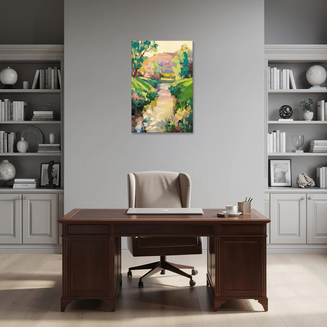Augusta Serene Riverfront - Canvas Wall Art - Office - 24x36