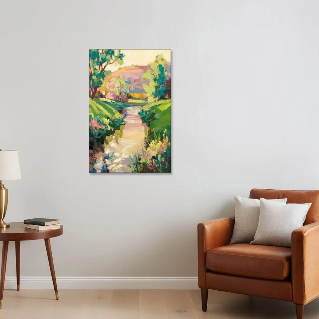 Augusta Serene Riverfront - Canvas Wall Art - Sofa - 24x36