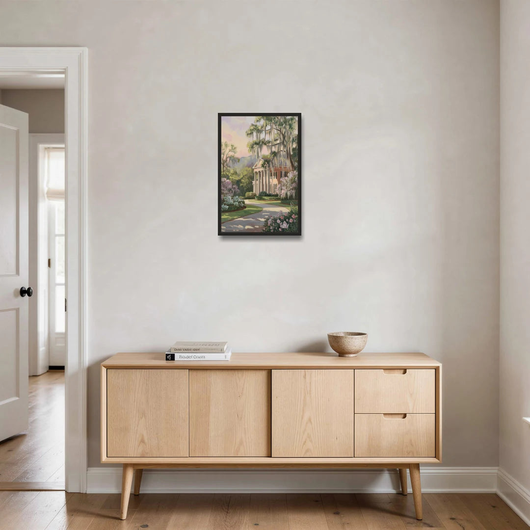 Augusta Timeless Southern Beauty - Black Framed Canvas Wall Art - Coffee Table - 16x24