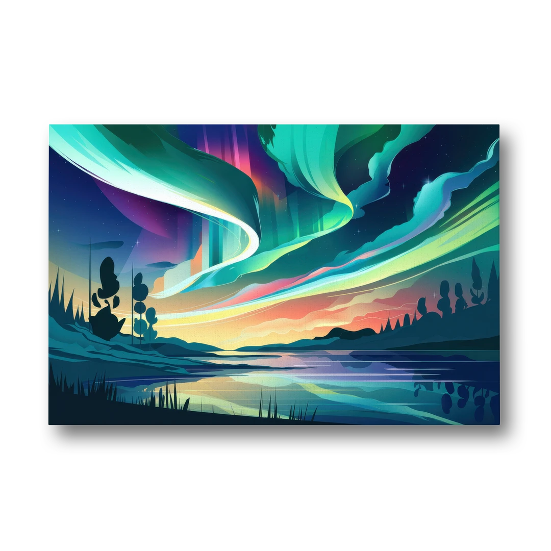 Aurora Borealis Sky - Canvas Wall Art - Front
