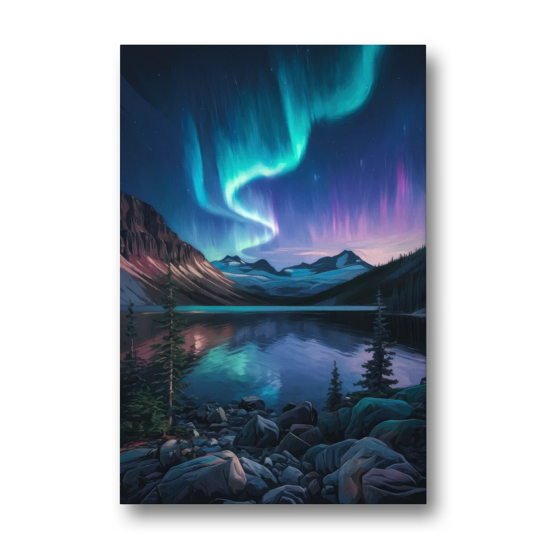 Aurora Northern Lights - Canvas Wall Art - Front