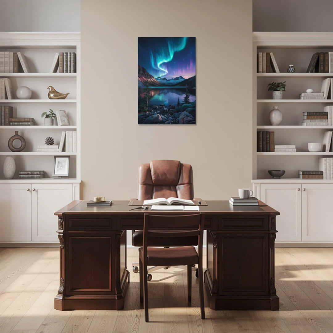 Aurora Northern Lights - Canvas Wall Art - Office - 24x36