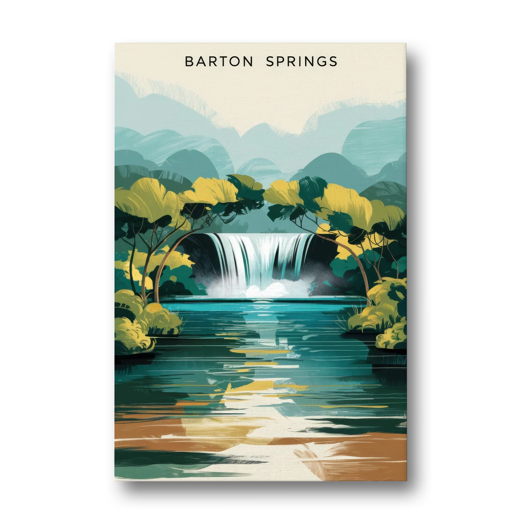Austin Barton Springs Serenity - Canvas Wall Art - Front