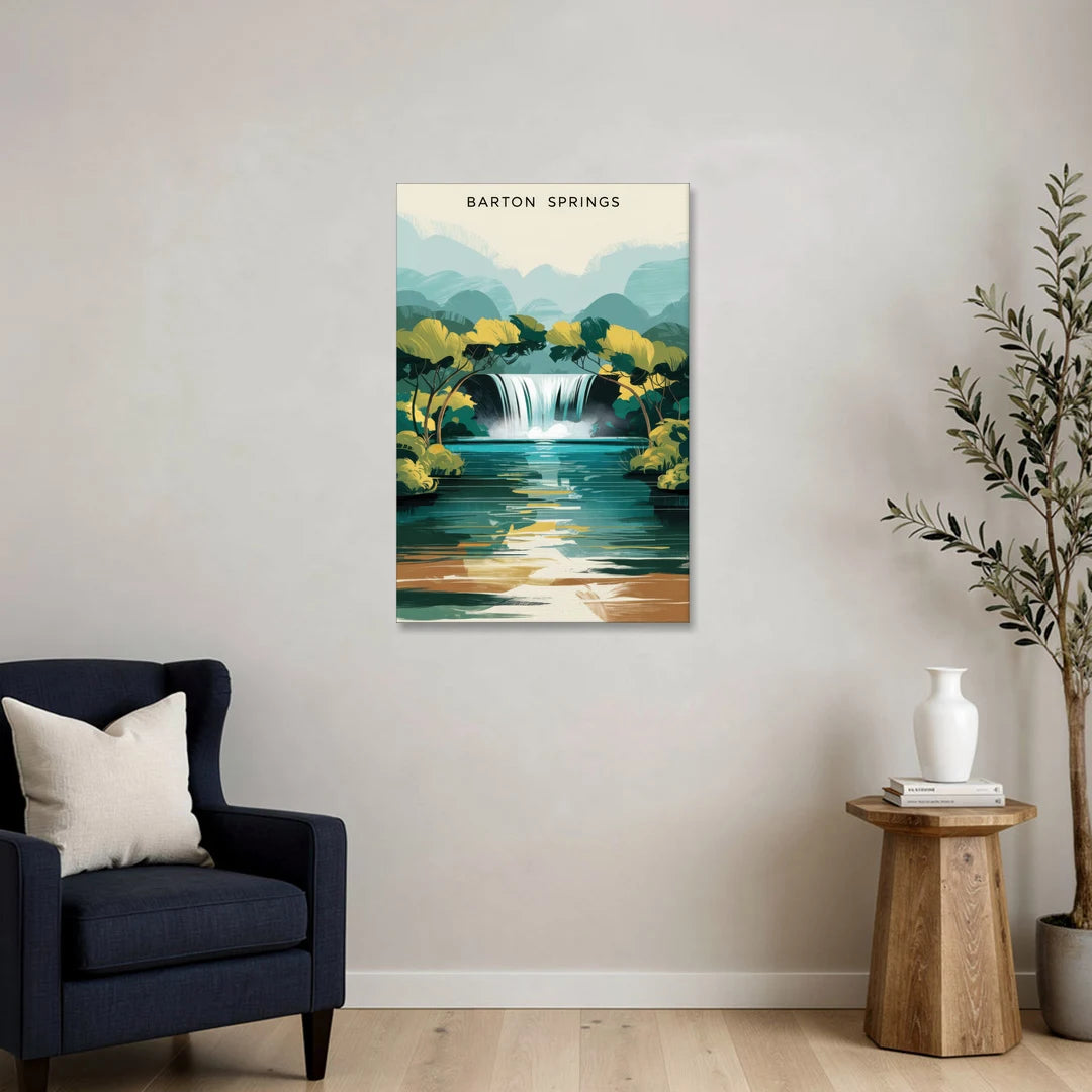 Austin Barton Springs Serenity - Canvas Wall Art - Sofa - 24x36